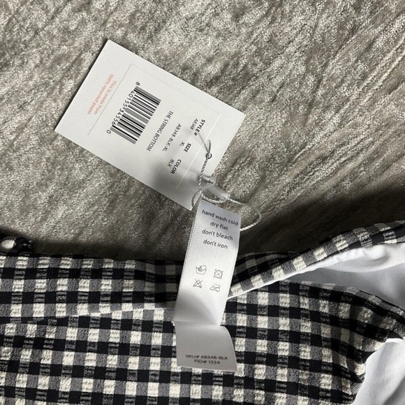 NWT Andie Swim The String Bottom Bikini Textured Gingham Size XL NEW - Picture 5 of 12
